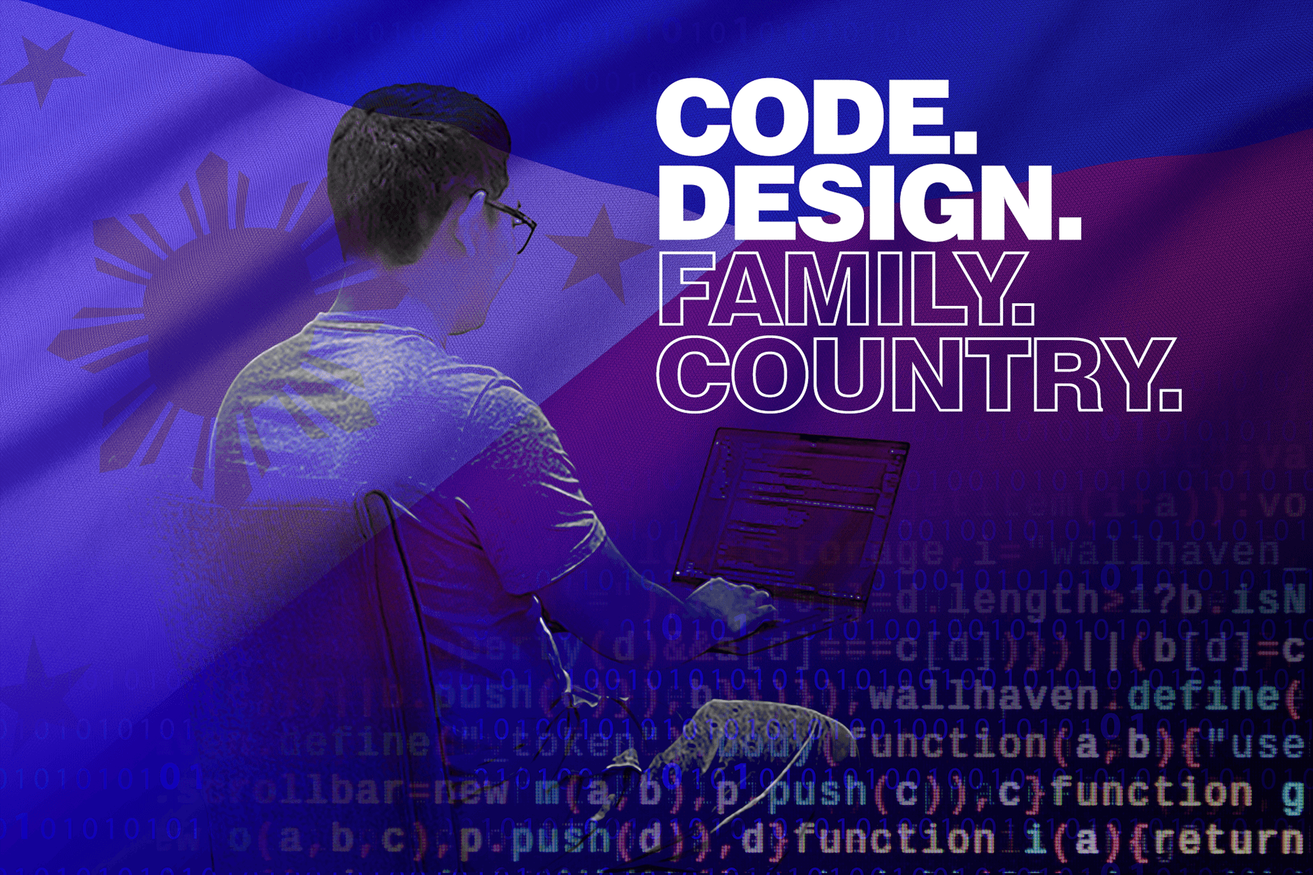 Code. Design. Family. Country. cover